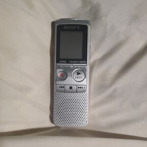 Sony Silver Portable Digital Voice Recorder with Speaker